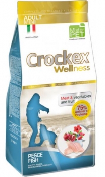 Корм Крокекс для взрослых собак мелких пород с рыбой и рисом (Crockex Dog Adult Mini Fish & Rice)